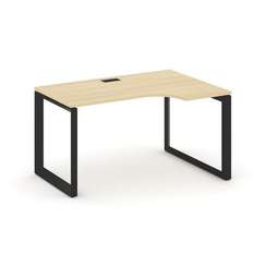 Style Project Стол рабочий эргономичный SN-59O.SPA-021(R) Акация Лорка/Металл Черный/Черный Заглушка