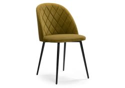 Стул на металлокаркасе Зест микровелюр 12 / черный глянец