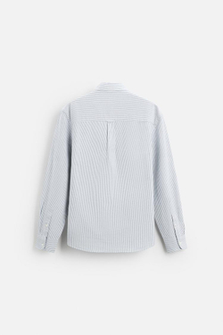 ZARА РУБАШКА ОКСФОРД, БЕЛЫЙ/СЕРЫЙ