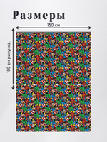 Оксфорд с принтом 3 метра №3 240 D