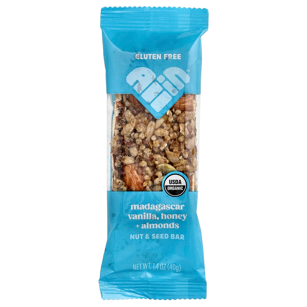 All In, батончики с орехами и семенами, мадагаскарская ваниль, мед и миндаль, 6 батончиков по 40 г (1,4 унции)