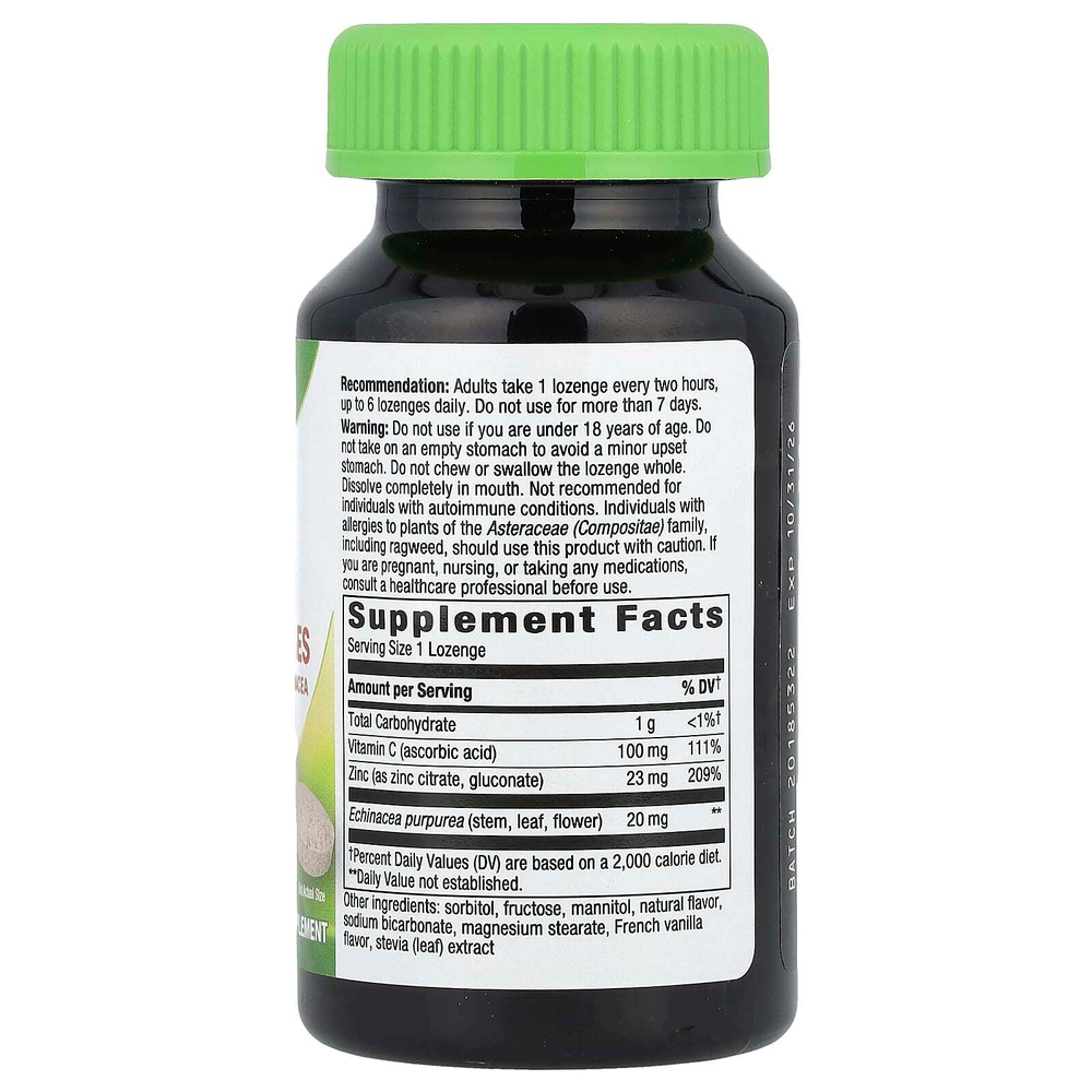 Nature's Way, леденцы с цинком, со вкусом лесных ягод, 60 растительных леденцов