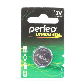 Батарейка Perfeo CR2025/1BL Lithium Cell, 1 шт