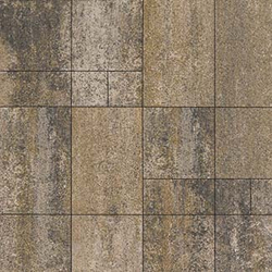 Тротуарная плитка ГРАНДО - Искусственный камень Базальт, комплект из 4 видов плит