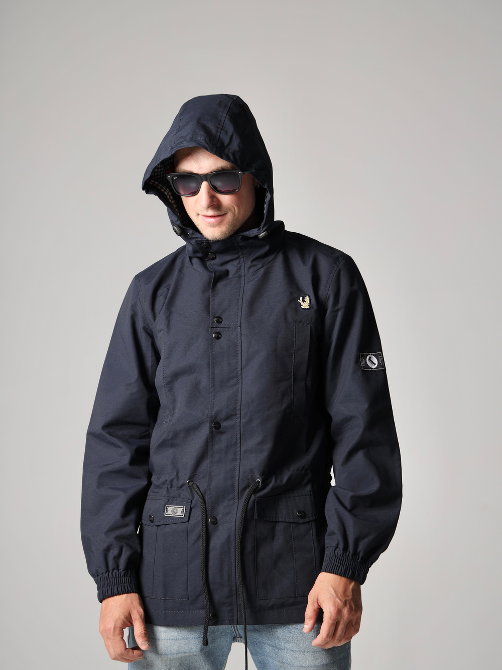 Парка мужская осень осенняя Город Горький синяя желтый олень вышивка