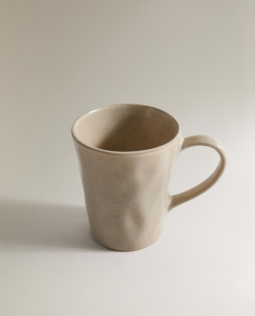 Zara Home чашка из каменной керамики, цвет серый, 13.5 см