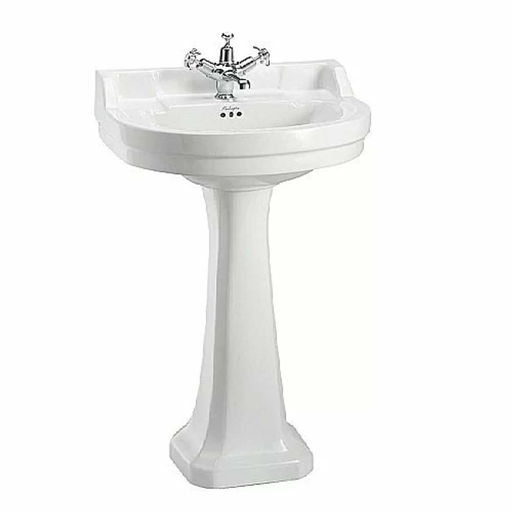 Раковина на пьедестале Burlington Edwardian 56 B6 1TH-P1 белая