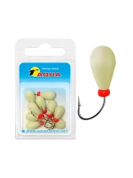 Мормышка фосфорная №80 КАПЛЯ корюшиная, 10шт