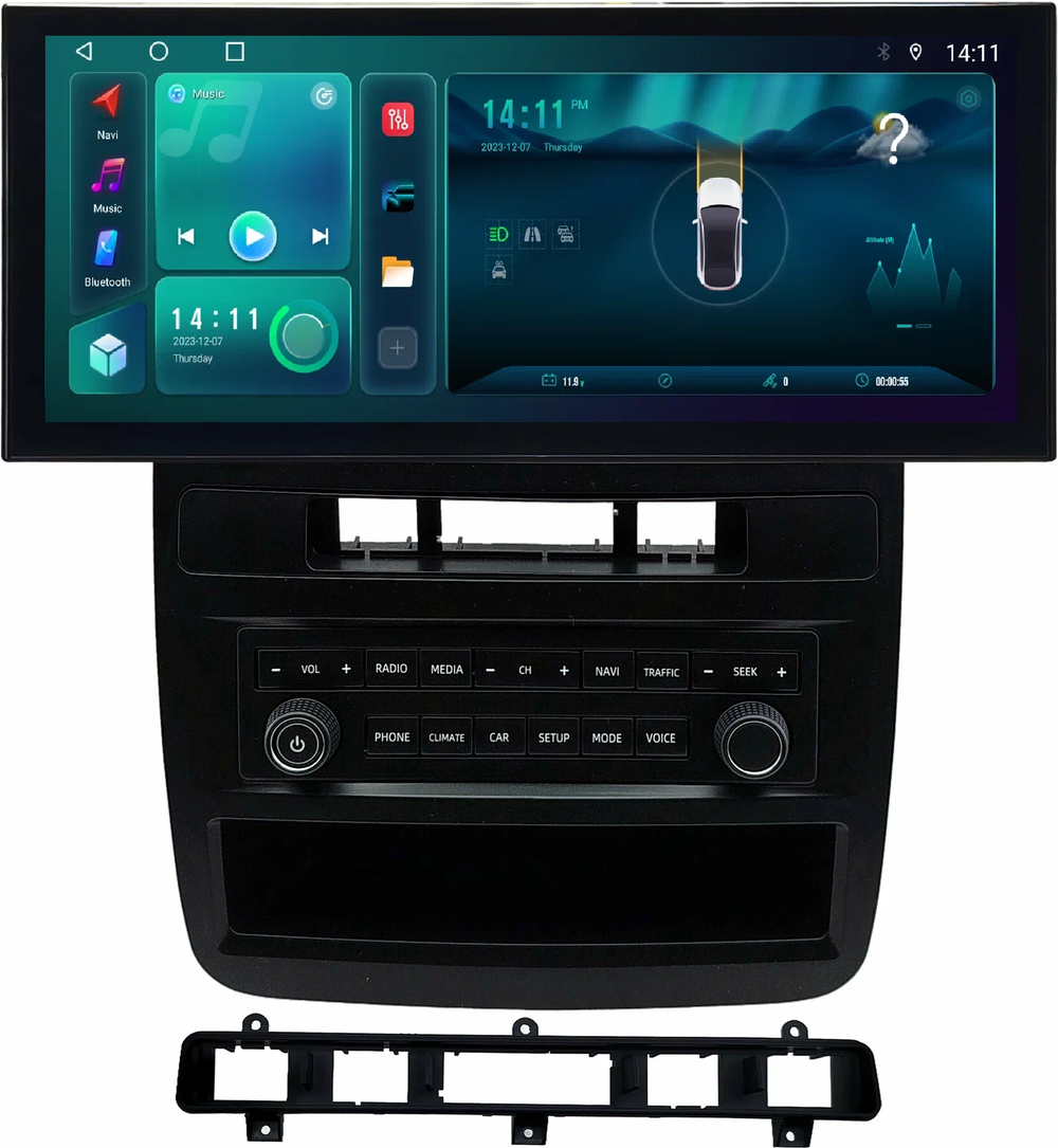 Магнитола для Volkswagen Touareg 2 2010-2018 - Carmedia KP-1222 монитор 12.5" в стиле LEXUS на Android 12, TS10, CarPlay, 4G SIM-слот