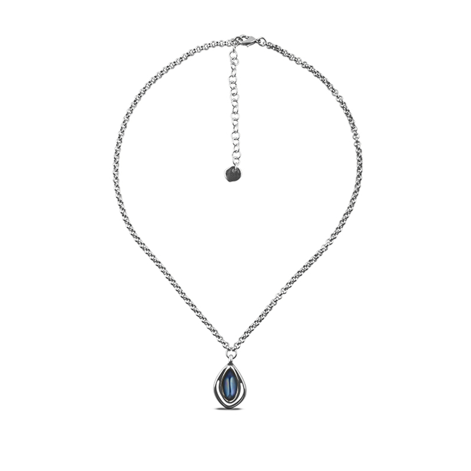 Колье Ciclon с муранским стеклом и серебряным покрытием B182823-71 BL/S