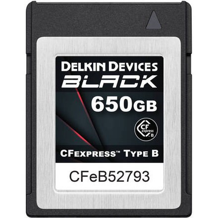 Карта памяти Delkin Devices Black CFexpress Type B 650GB, R/W 1725/1530 МБ/с