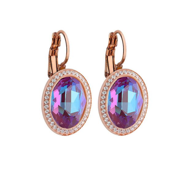 Серьги Qudo Tivola Burgundy Delite 311679 R/RG