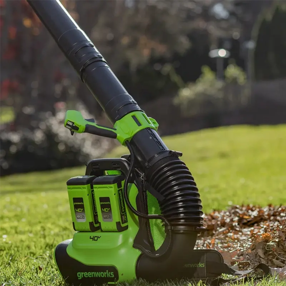 Greenworks GD40BPG2 40В ранцевая воздуходувка аккумуляторная (1 x 4 Ач, ЗУ) 78 м/с 2408107UB