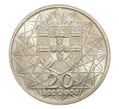 20 эскудо Открытие моста имени Салазара (сейчас мост имени 25 апреля) 1966 год, Португалия. UNC