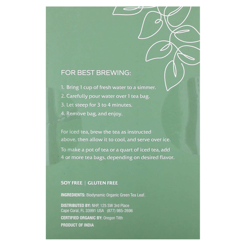 Dr. Mercola, Solspring®, Biodynamic®, органический зеленый чай, имперский зеленый, 18 чайных пакетиков, 36 г (1,27 унции)
