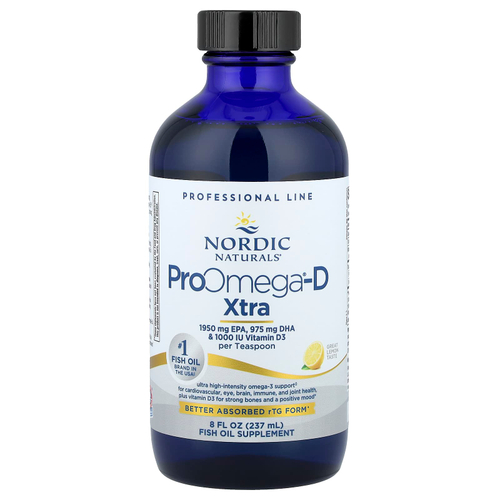 Nordic Naturals, ProOmega®-D Xtra, лимон, 237 мл (8 жидк. унций)