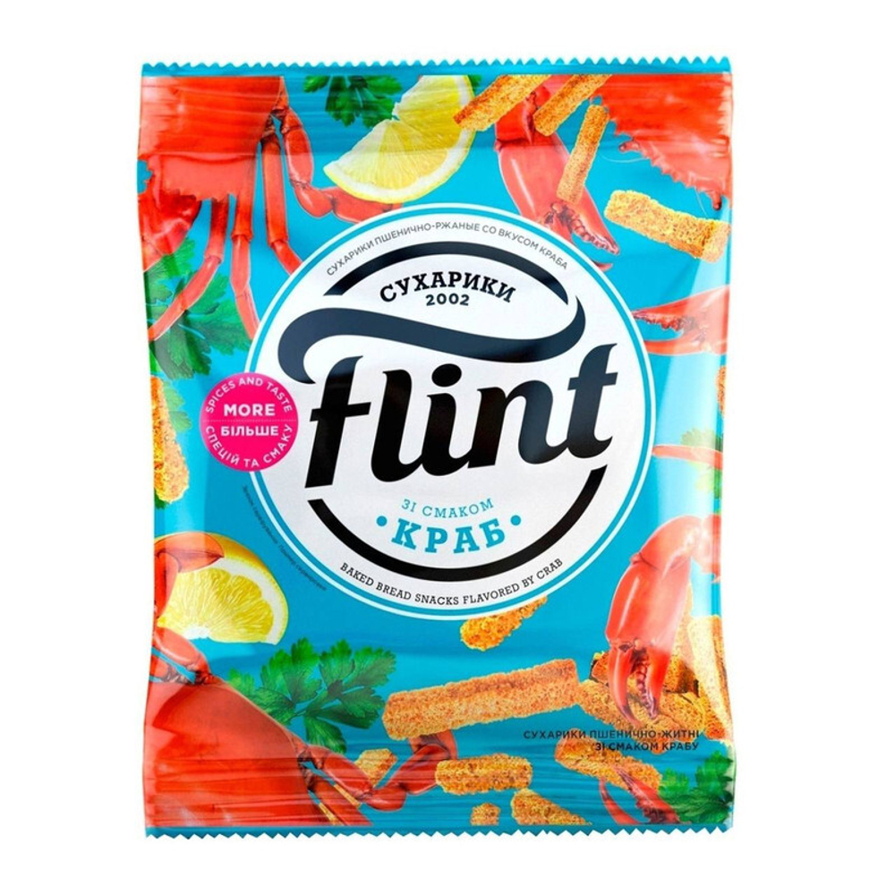 Сухарики Flint краб 60 гр