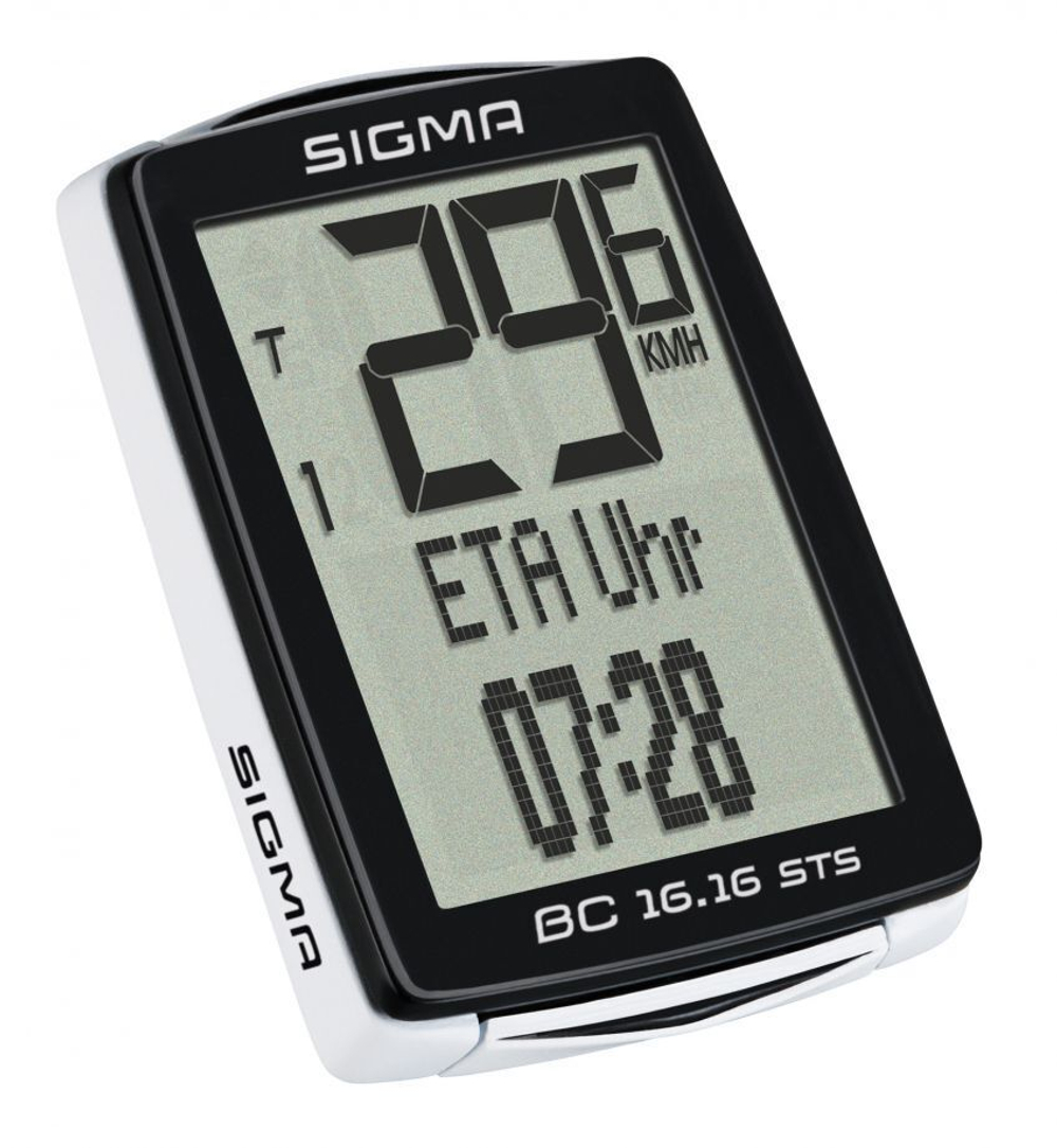 Велокомпьютер SIGMA BC 16.16 STS CAD 16 функций беспроводной каденс подсветка NFC(Андроид) черно-белый