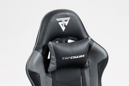 Кресло спортивное TopChairs Commander черно-серый