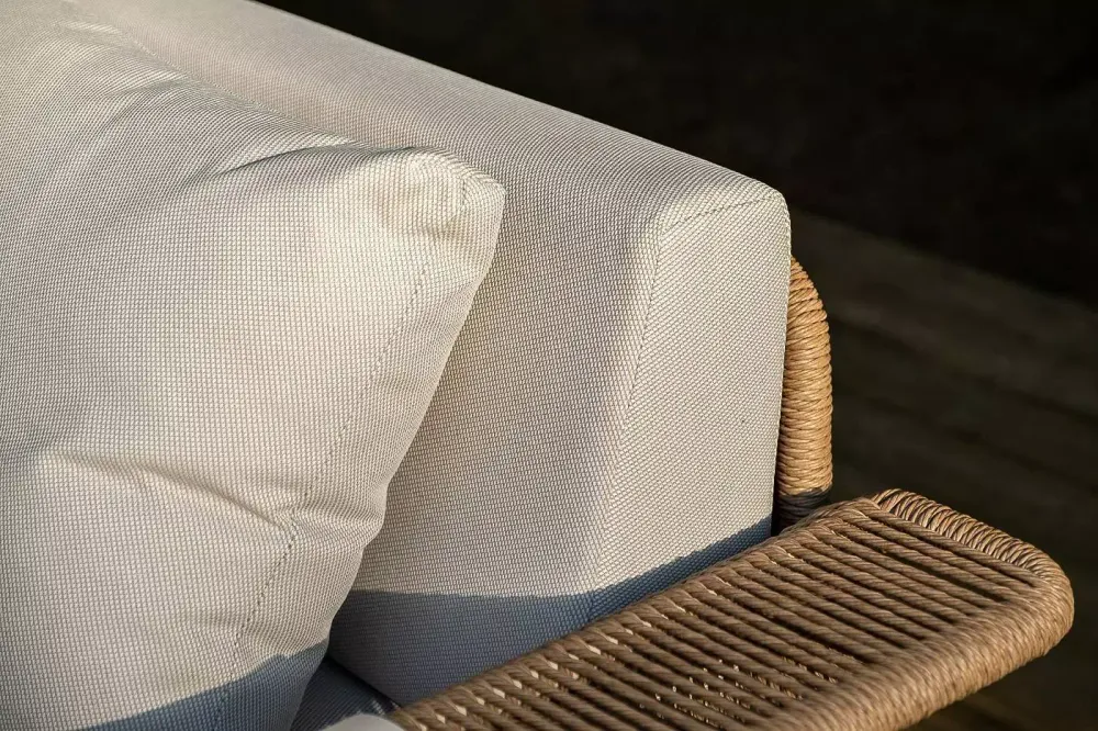 "Мальдивы" лаунж-зона из искусственного ротанга, цвет соломенный