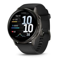 Garmin Venu 4 45 мм Slate with Black Silicone Band (010-03014-00)