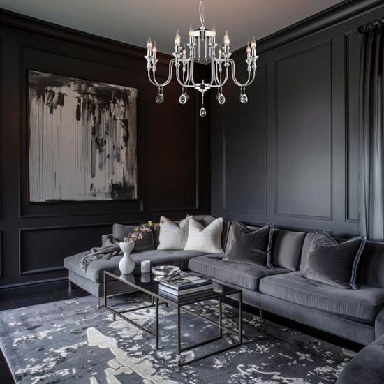 CL437221 Рига Хром Св-к Люстра