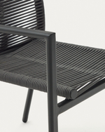 Culip Садовый стул из алюминия и шнура в сером цвете