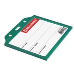 Бейдж горизонтальный жесткокаркасный (75х105 мм), без держателя, ЗЕЛЕНЫЙ, BRAUBERG, 235752