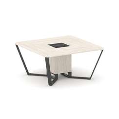 Steel Meet Стол переговорный квадратный KMK-PR.B.SP-08 Денвер Светлый/Графит Глянец/Металл Антрацит