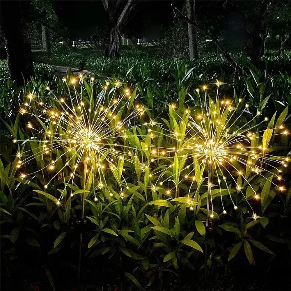 Светильник, садовый фонарь на солнечной батарее 200 СВЕТОДИОДОВ, фейерверк, интерьерное украшение