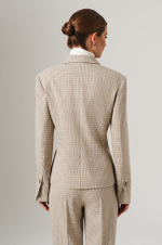 1894 Жакет женский (бежево-оливковый клетка)