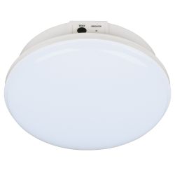 ULR-E60-12W-4000K WHITE Светильник светодиодный аварийного освещения. влагозащищенный. IP65. Белый свет 4000K. Диаметр 161мм. Встроенный аккумулятор. Корпус белый. ТМ Uniel