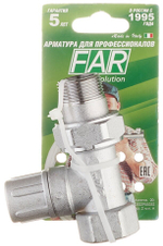 FAR FV 1400 34 клапан(вентиль) запорный прямой 3/4" НР(ш) х 3/4" ВР(г)