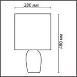 8118/1T COMFI LN25 000 серый, керамика/текстиль Настольная лампа E27 1*60W 220V AVALONA