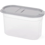 Емкость для сыпучих продуктов Космо 1,2л с клапаном, серый