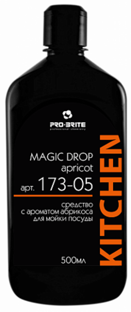 PRO-BRITE MAGIC DROP APROCOT средство для посуды с ароматом абрикоса, 0,5 л