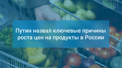 Путин назвал ключевые причины роста цен на продукты в России
