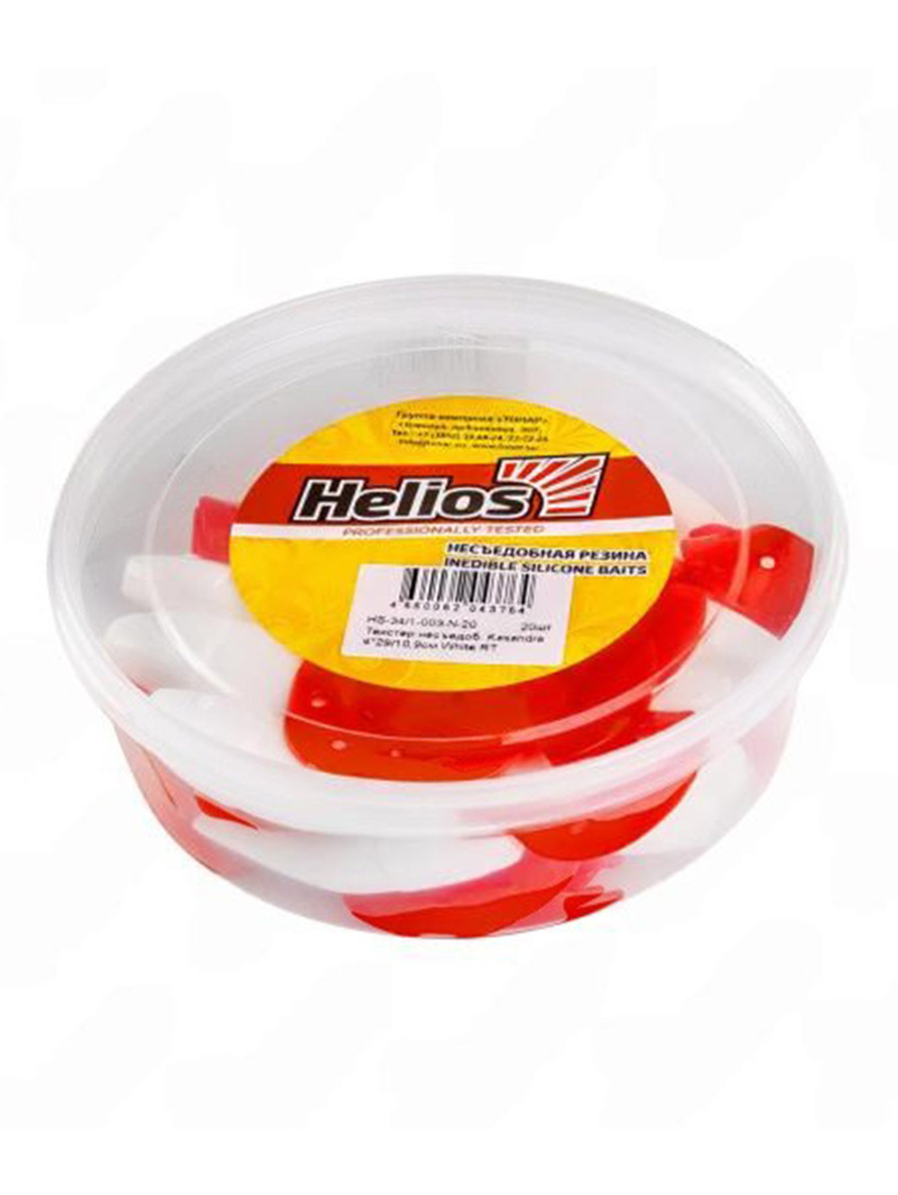 Твистер несъедобный Helios Kasandra 4"29/10,9см Lime 100шт. (HS-34-008-N)