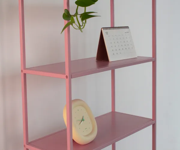 Стеллаж металлический 155х60х25, розовый