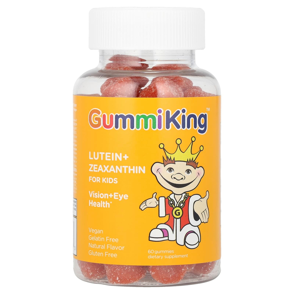 GummiKing, жевательная добавка с лютеином и зеаксантином для детей, со вкусом манго, 60 жевательных таблеток