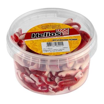 Виброхвост несъедоб. Catcher 2,75'/7 см Red & White 100шт. (HS-1-003-N) Helios