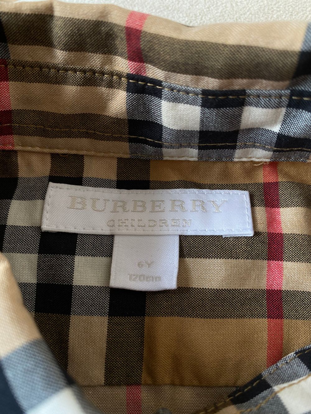 Рубашка Burberry, 116 - брендовые детские товары купить по