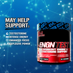 EVLution Nutrition, ENGN TEST, предтренировочная добавка с поддержкой уровня тестостерона, со вкусом фруктового пунша, 285 г (10,05 унции)