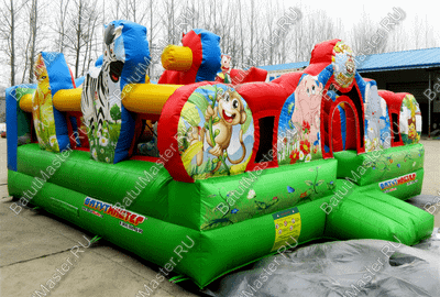 Коммерческий надувной батут "Царство зверей 2" 5*5*3,5 м