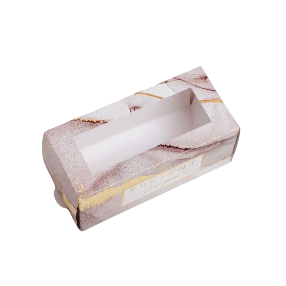 Коробка для макарун, кондитерская упаковка «Present»,12 х 5.5 х 5.5 см