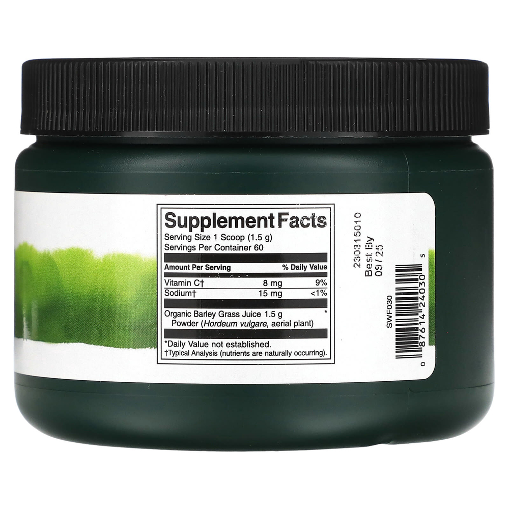Swanson, порошок из сока органических ростков ячменя, 90 г (3,17 унции)