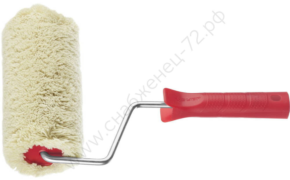 ЗУБР СИНТЕКС 240 мм, ворс 18 мм, полиакрил, Малярный валик с ручкой, ЭКСПЕРТ (03506-25)