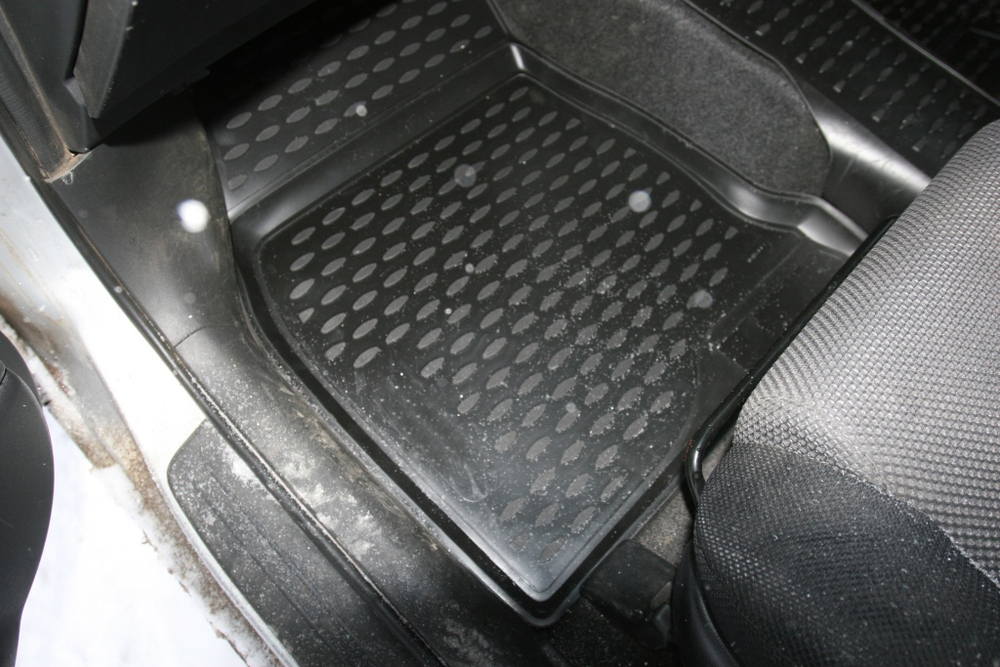 Коврики Standard, 3D в салон TOYOTA Wish, 2003-2009, передний привод, П.Р., 5 шт. (полиуретан, чёрные) Element.CARTYT00005
