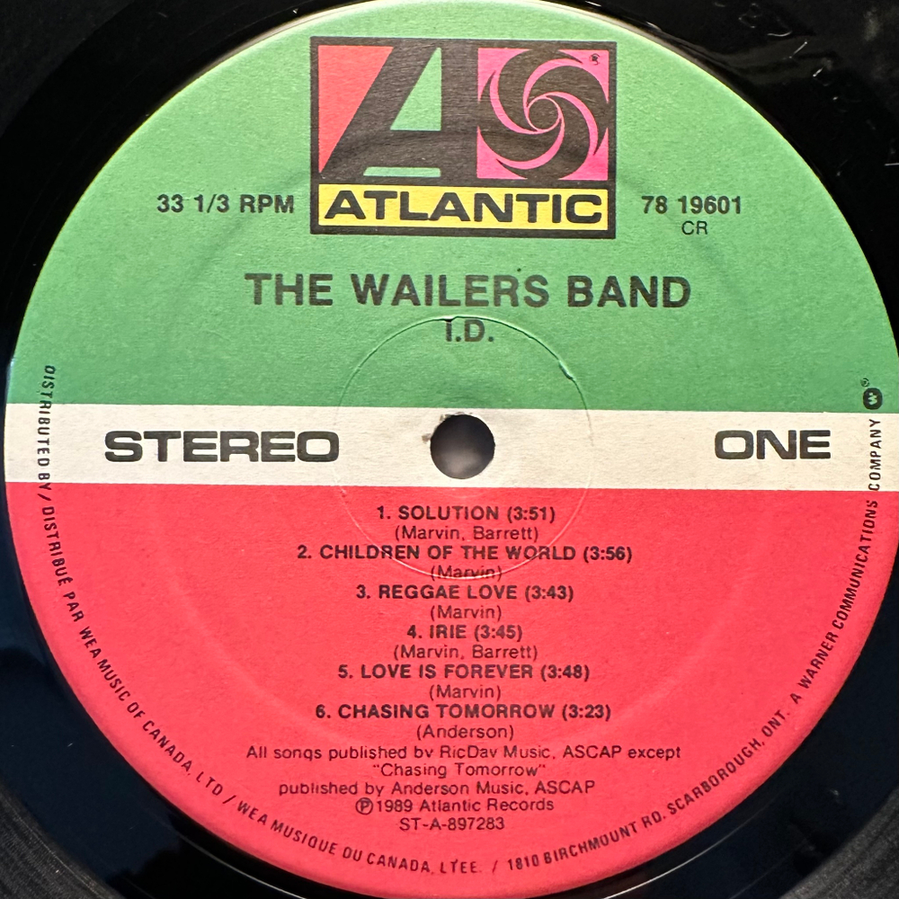 The Wailers Band ‎– I.D. (Канада 1989г.)