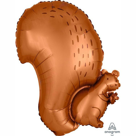Шар (19"/50 см) Фигура Белка коричневая анаграмм, 1 шт. Е5